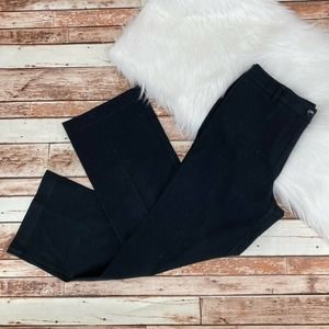 Chico's Additions Women's Wide Leg Casual Chino Pants Size 1/M/8 Black Mid Rise